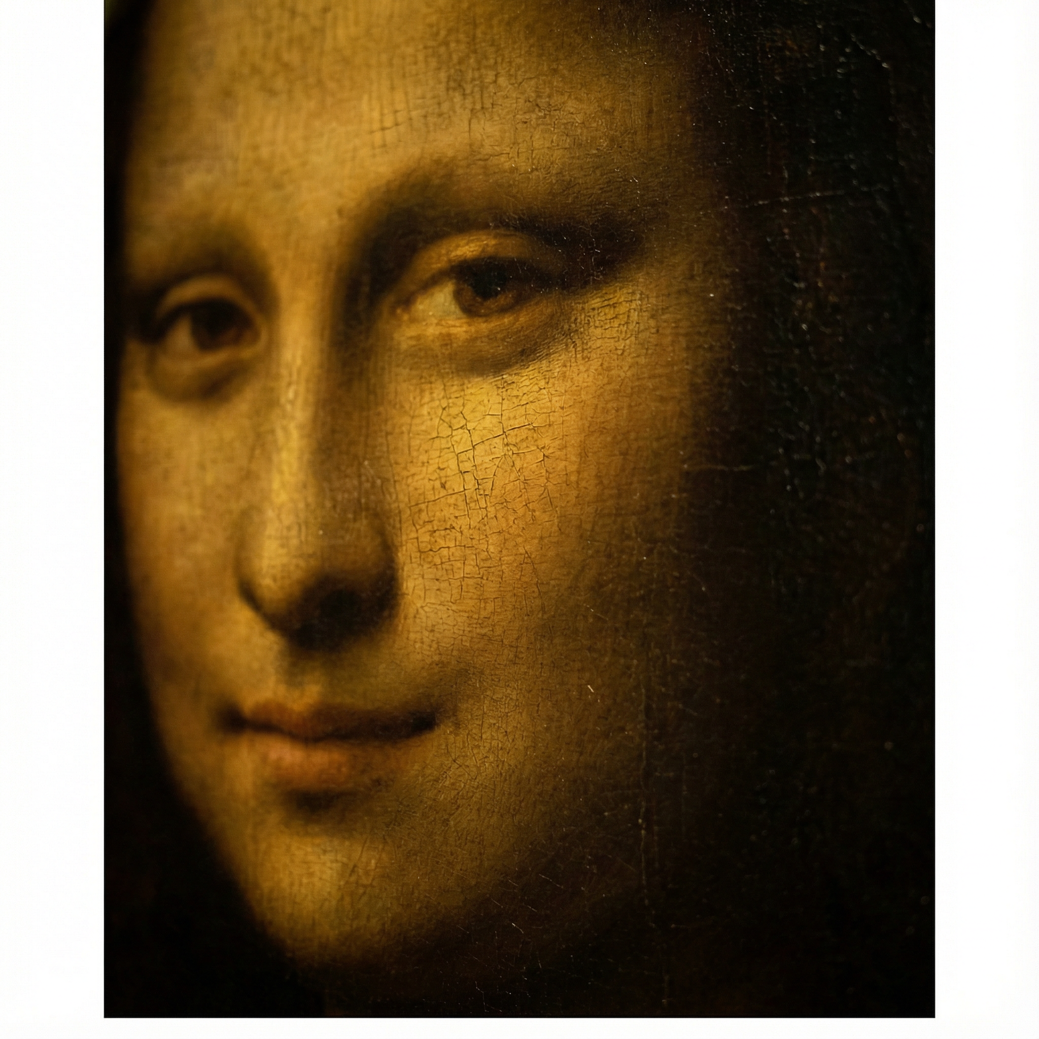 Renaissance artwork detail showing Leonardo's sfumato technique